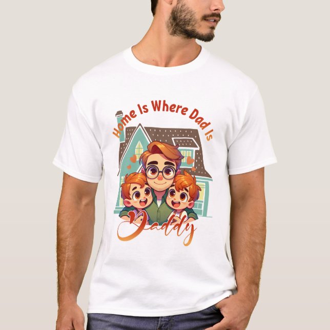 Camiseta El hogar es donde está papá - Idea de regalo del d (Anverso)