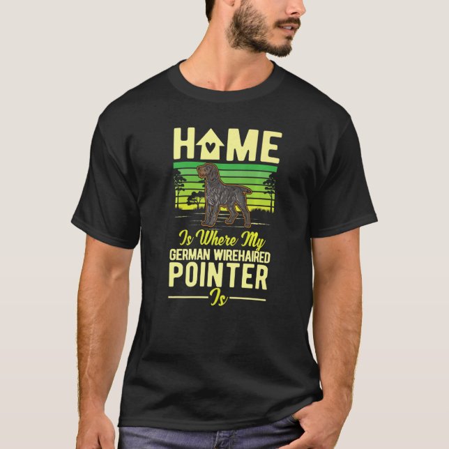 Camiseta El Hogar Es Donde Mi Puntero Con Cableado Alemán E (Anverso)