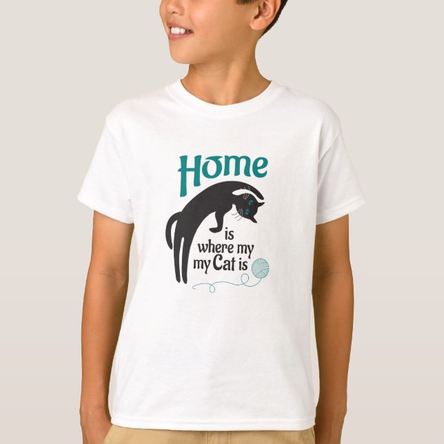 Camiseta El hogar es lo que mi gato es (Anverso)