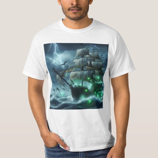 Camiseta El Holandés Errante: Legendario Barco Fantasma (Anverso)