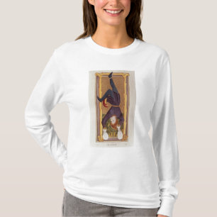 Camiseta El hombre colgado, carta de tarot, francesa