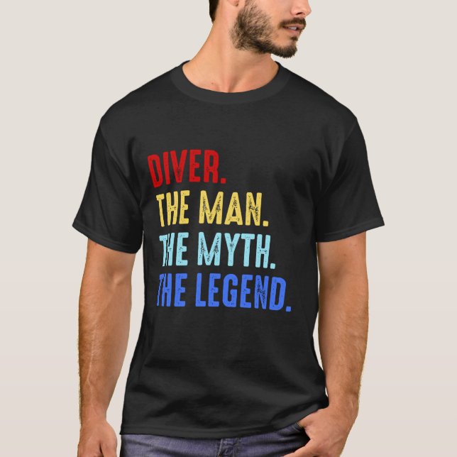 Camiseta El hombre de buceo de la leyenda del mito Buver re (Anverso)