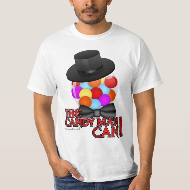 Camiseta El hombre de caramelo puede - máquina con clase de (Anverso)