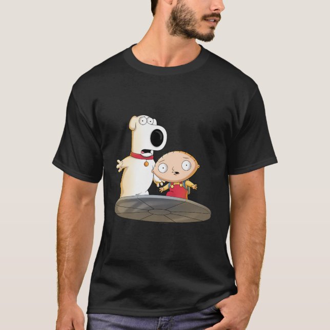 Camiseta El Hombre De Familia Stewie Y Brian Shocked (Anverso)