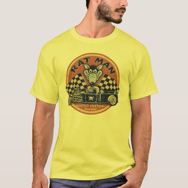 Camiseta El hombre de la rata aherrumbró las aduanas (Anverso)