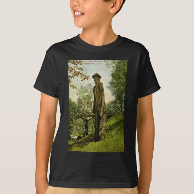 Camiseta El hombre de madera Marquette, Michigan de Harlow (Anverso)