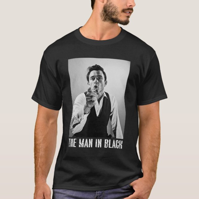 Camiseta El hombre de negro - Johnny Tees Cash Country (Anverso)