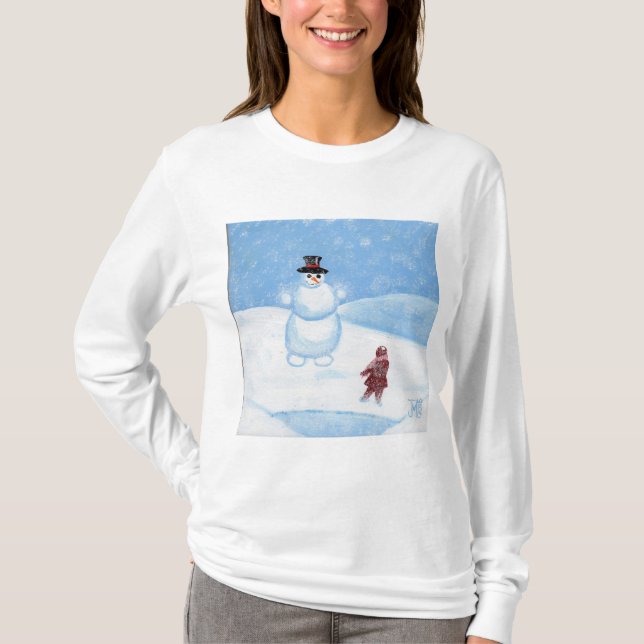 Camiseta El hombre de nieve maneja a las mujeres por JML (Anverso)