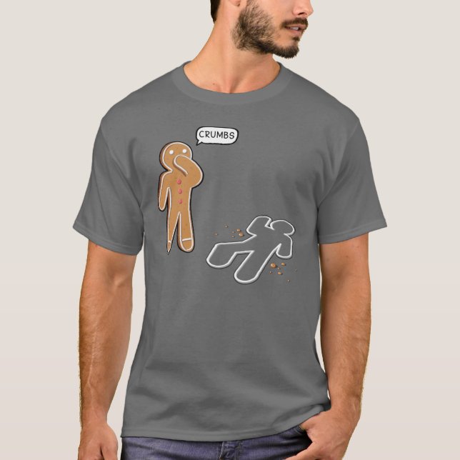 Camiseta El hombre de pan de jengibre "DESMENUZA" la (Anverso)