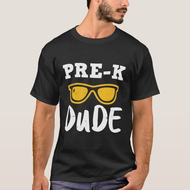 Camiseta El Hombre De Pre-K Regresa A La Escuela Por Primer (Anverso)