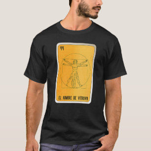 Camiseta El hombre de vitruvio Bingo de jerga mexicana
