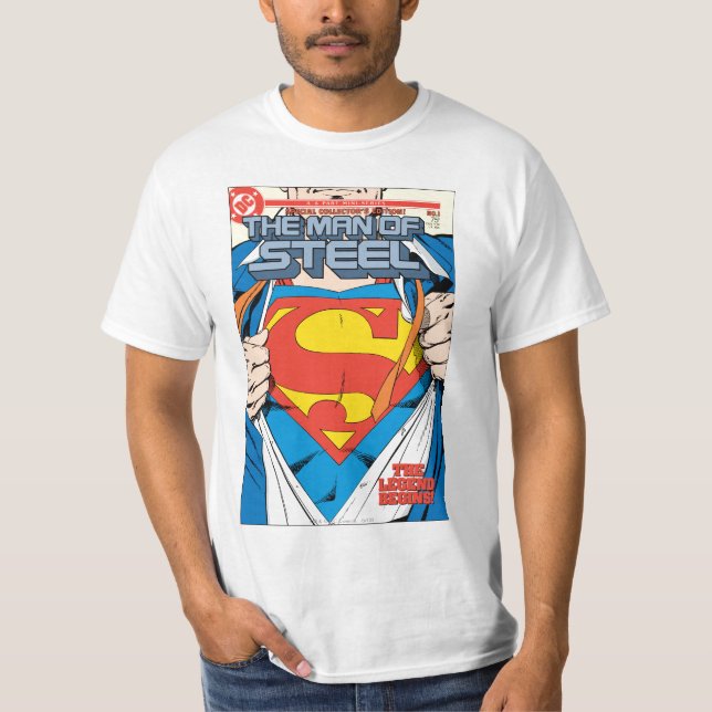 Camiseta El hombre del acero #1 edición de coleccionista (Anverso)