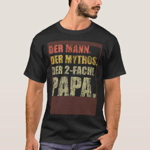 Camiseta El hombre del mito del papá doble con gemelos 2 Ch