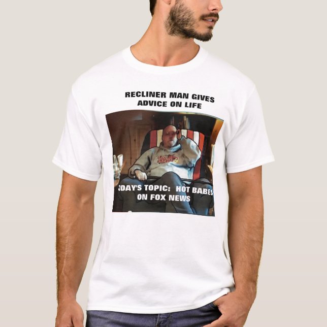 CAMISETA EL HOMBRE DEL RECLINER HABLA DE BEBÉS CALIENTES EN (Anverso)