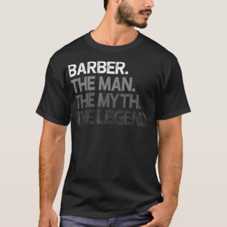 Camiseta El hombre del regalo de Barber de los hombres mito
