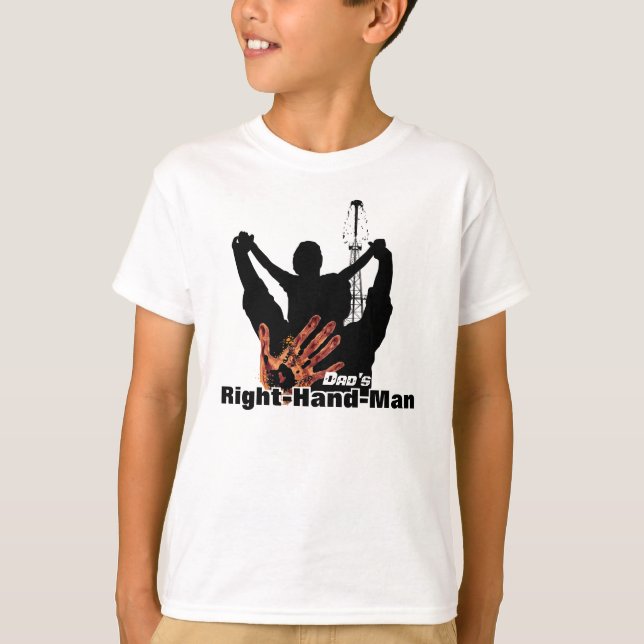 Camiseta El hombre derecho del papá del CAMPO PETROLÍFERO (Anverso)