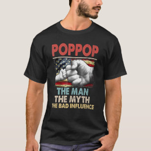 Camiseta El hombre, el hombre, el mito, la bandera estadoun