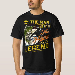 Camiseta El hombre el mito de la leyenda de la pesca v4 