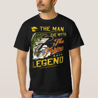 Camiseta El hombre el mito de la leyenda de la pesca v4 