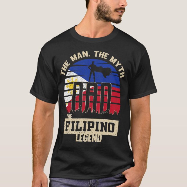 Camiseta El hombre el mito de la leyenda filipina de papá (Anverso)