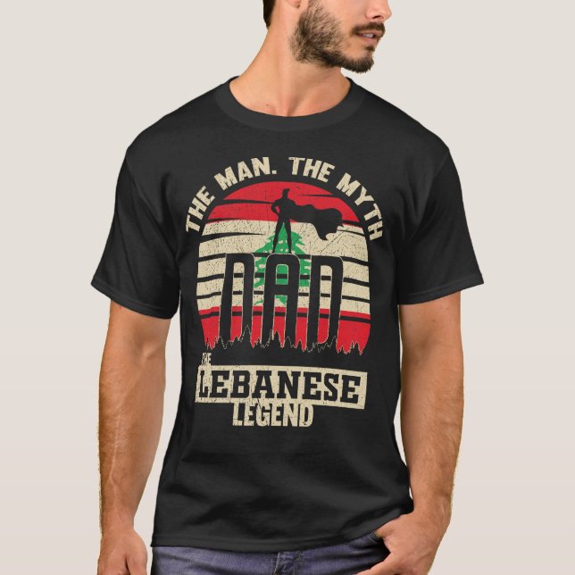 Camiseta El hombre el mito de la leyenda libanesa del padre (Anverso)