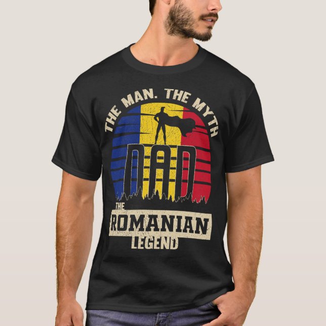 Camiseta El hombre el mito de la leyenda rumana del padre (Anverso)