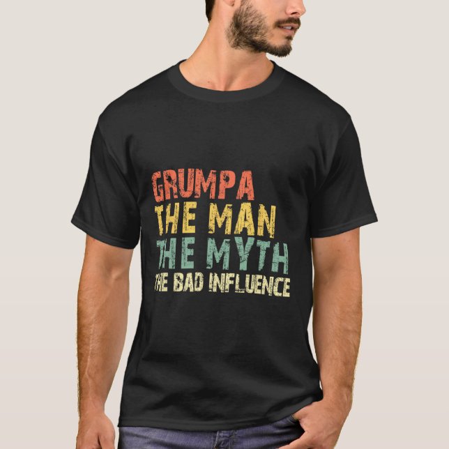 Camiseta El hombre el mito de la mala influencia del divert (Anverso)
