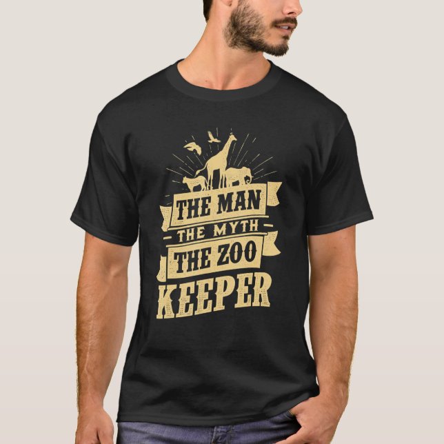 Camiseta El hombre el mito del zoológico guardián animal am (Anverso)