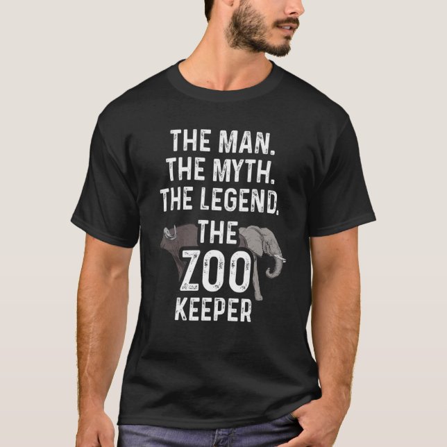 Camiseta El hombre el mito del zoológico guardián animal am (Anverso)