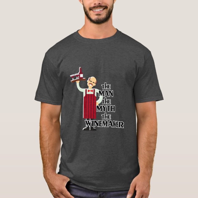 Camiseta el HOMBRE el MITO EL WINEMAKER (Anverso)