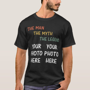 Camiseta El Hombre El Mito La Leyenda  Con Foto Personaliza