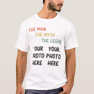 Camiseta El Hombre El Mito La Leyenda Con Foto Personalizad