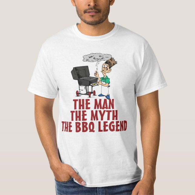 Camiseta El hombre, el mito, la leyenda del Bbq (Anverso)