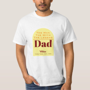 Camiseta El Hombre El Mito La Leyenda Papá Personalizado