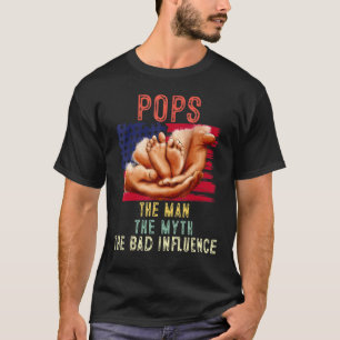 Camiseta El Hombre El Mito La Mala Influencia Estadounidens