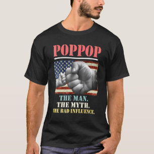 Camiseta El Hombre El Mito La Mala Influencia Estadounidens