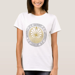 Camiseta El hombre en el laberinto - plata dorada ornamenta