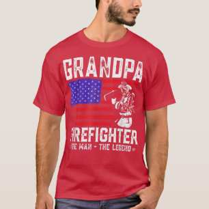 Camiseta El Hombre La Leyenda De Los Bomberos Del Abuelo