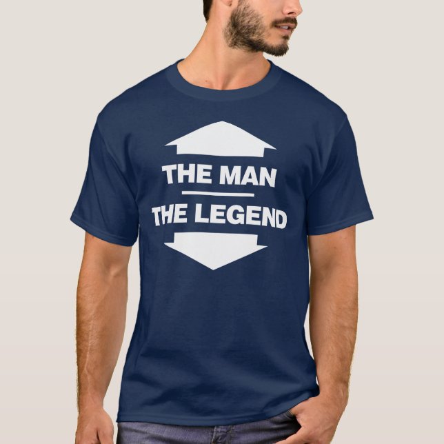 Camiseta El hombre la leyenda - negro (Anverso)