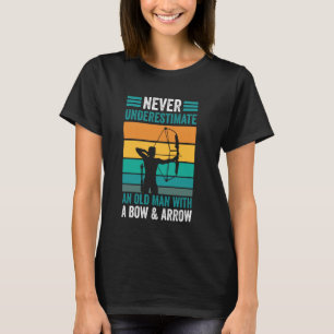 Camiseta El Hombre Mayor De Arquero Con Arco Y Flor