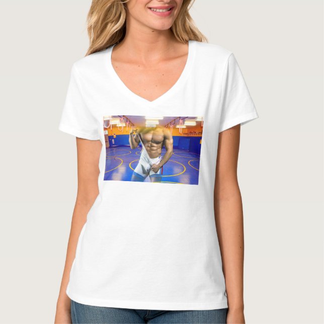 Camiseta El hombre musculoso de SlipperyJoe engrosó un tren (Anverso)