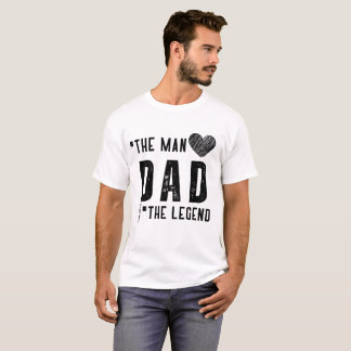 Camiseta "El hombre ♥ Papá La leyenda impresa