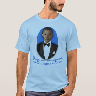 Camiseta El hombre que acompañó a Michelle Obama a París