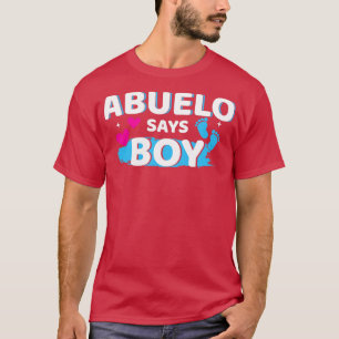 Camiseta El hombre revela que el hombre dice que el niño ha