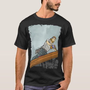 Camiseta El hombre trabaja en el taller de construcción de