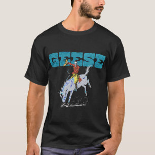 Camiseta el hombre vaquero montando caballo carrera calcoma