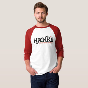 Camiseta El Honky Tonk de Hank el 3/4 rojo (de los hombres)