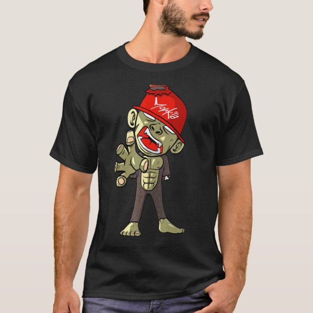 Camiseta El horror del mono zombi Scary Halloween (Anverso)