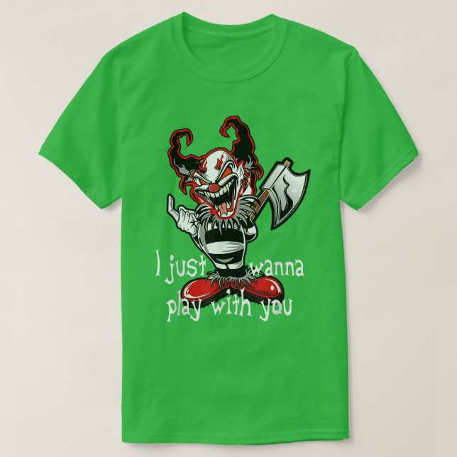 Camiseta El horror del Payaso Mal que quiero jugar Hallowee (Diseño del anverso)