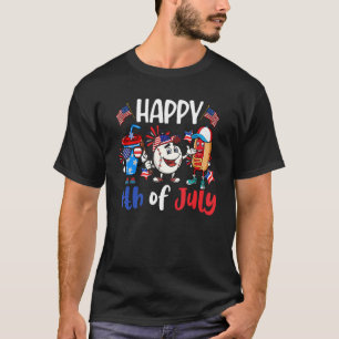 Camiseta El Hotdog De Fútbol Fuerte La Bandera Estadouniden